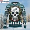 NFL Golden Skull – Philadelphia Eagles Christmas Ugly Sweater