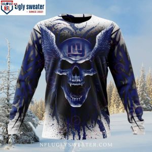 Skull Graphic Sweater For New York Giants Enthusiasts