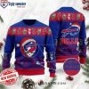 Go Bills Embrace The Mascot Rush – Personalized Buffalo Bills Ugly Christmas Sweater