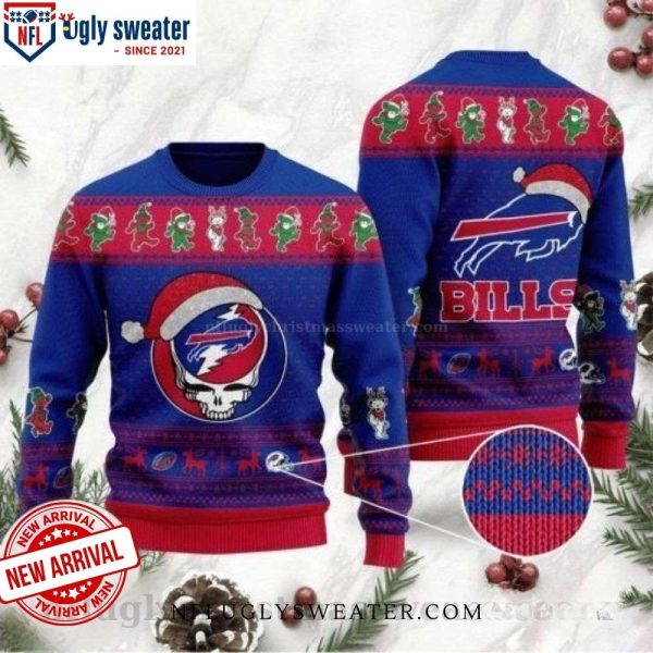 Skull Royal Blue NFL Buffalo Bills Ugly Christmas Sweater