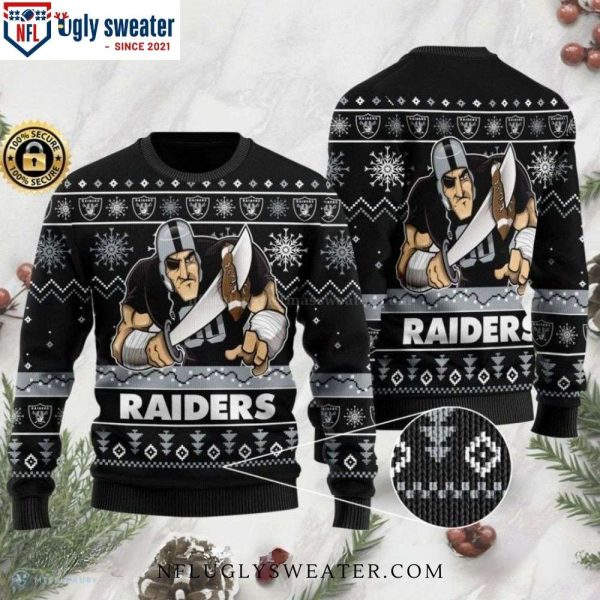 Slashing Footballs Oakland Raiders Ugly Christmas Sweater – Perfect For Fans