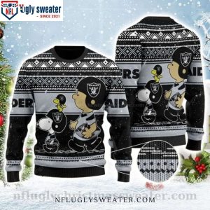 Snoopy And Friends Las Vegas Raiders Ugly Christmas Sweater – Ideal For Fans