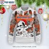 Skull Orange Blue Graphic Denver Broncos Personalized Ugly Christmas Sweater