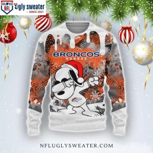 Snoopy Dabbing The Peanuts Denver Broncos Ugly Christmas Sweater