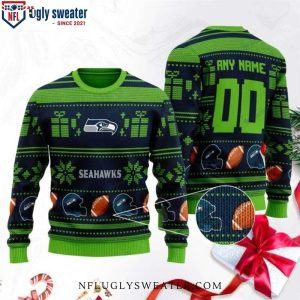 Snowflake Elegance Meets Fandom – Seattle Seahawks Christmas Sweater