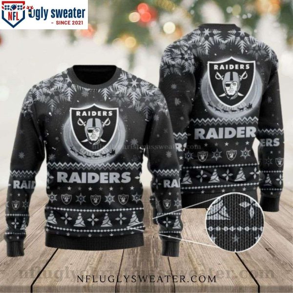 Snowflakes And Logo Las Vegas Raiders Ugly Christmas Sweater – A Unique Gift