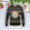 Pittsburgh Steelers Ugly Sweater With Tree And Reindeer Pattern – Perfect Gift For Fans