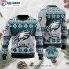 Winter Wonderland – Chicago Bears Logo Print Christmas Sweater With Snowflakes