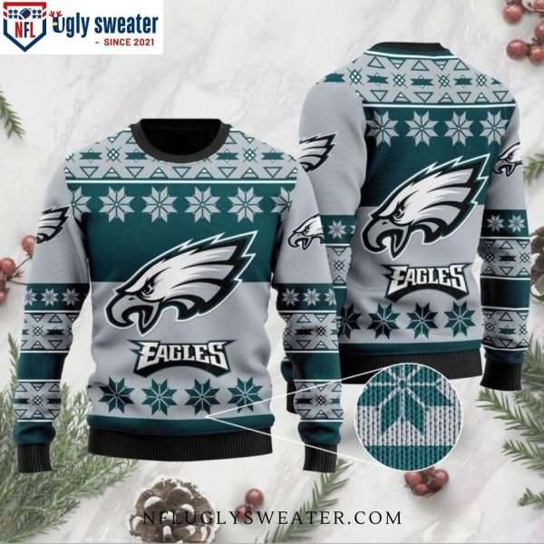 Snowflakes Delight – Philadelphia Eagles Ugly Christmas Sweater For Fans