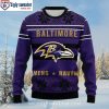 Snow Pattern Ravens Ugly Christmas Sweater Unique Gift For Fans