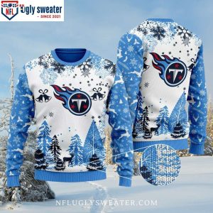 Snowy Forest Tennessee Titans Ugly Christmas Sweater – Winter Design