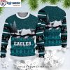 Skull Flower – NFL Philadelphia Eagles Logo – Men’s Eagles Christmas Sweater