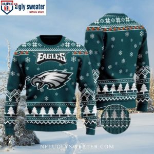 Snowy Spirit – Unique Men’s Eagles Christmas Sweater