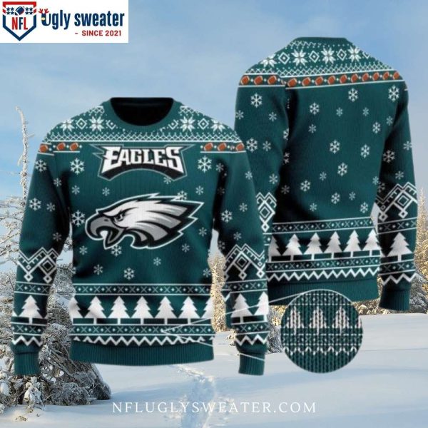 Snowy Spirit – Unique Men’s Eagles Christmas Sweater