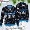 Unique Detroit Lions Gifts – Ugly Christmas Sweater In White Blue Camo