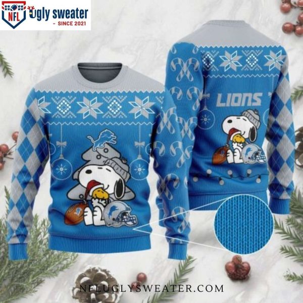 Spread Holiday Cheer With Detroit Lions Christmas Sweater – Adorable Snoopy