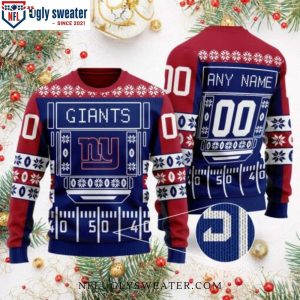 Stadium Pattern New York Giants Christmas Sweater – Show Your Love