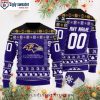 Snowy Delight For Ravens Fans – Baltimore Ravens Christmas Sweater