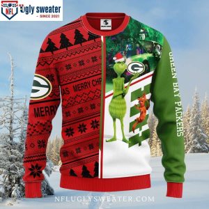 Stand Out In Style – Grinch And Scooby-Doo – Packers Ugly Christmas Sweater