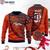 Stand Out This Christmas – Denver Broncos Simple Texture Logo Sweater