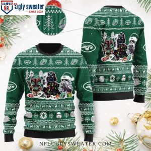 Star Wars And Jets Ugly Xmas Sweater Epic Galactic Holiday Style 1