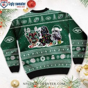 Star Wars And Jets Ugly Xmas Sweater Epic Galactic Holiday Style 3