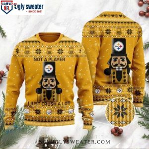 Steeler Nation Crushin’ Christmas – Logo Print Ugly Sweater