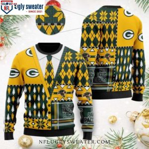 Stylish Cardigan Style Meets Green Bay Packers Ugly Christmas Sweater