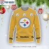 Stylish Pittsburgh Steelers Logo Print Ugly Xmas Sweater