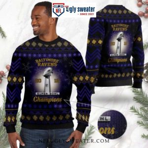 Super Bowl Champions NFL Cup – Baltimore Ravens Ugly Sweater