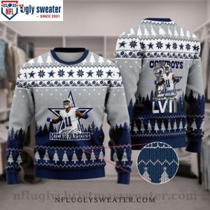 Super Bowl LVII 2023 Champions – Micah Parsons – Dallas Cowboys Ugly Christmas Sweater