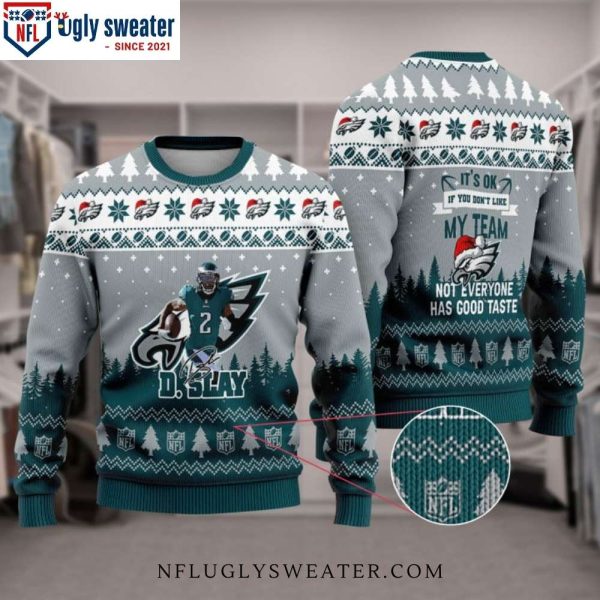 Super Bowl LVII 2023 – Darius Slay Philadelphia Eagles Ugly Christmas Sweater