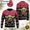 Groot Holding Football In Wreath – Tampa Bay Buccaneers Ugly Xmas Sweater