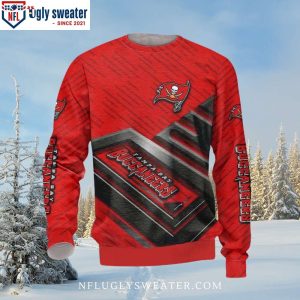 Tampa Bay Buccaneers Red Gradient Striped Ugly Christmas Sweater