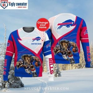 Team Mascot Edition – Buffalo Bills Ugly Christmas Sweater For Fans