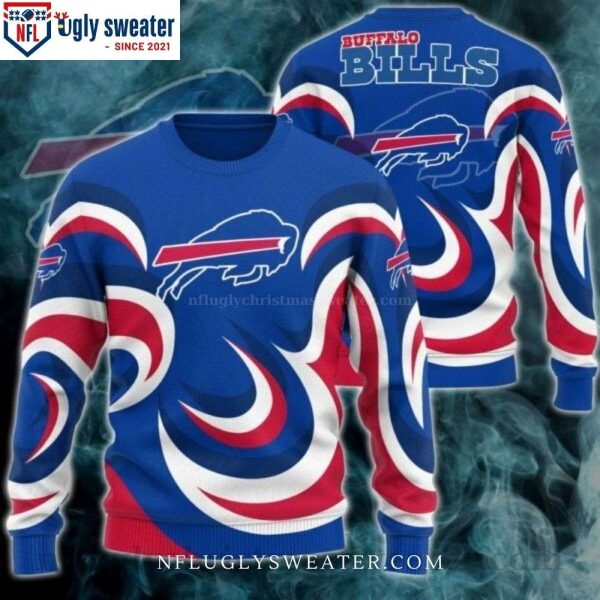 Team Spirit On Display Buffalo Bills Logo Print Sweater For Fans