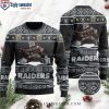 Reindeer And Logo Oakland Raiders Ugly Christmas Sweater – Cozy Attire for Fans