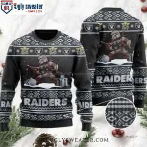 The Mandalorian Baby Yoda Boba Fett Raiders Ugly Christmas Sweater – A Perfect Gift For Him