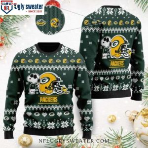 The Snoopy Show Football Helmet – NFL Packers Christmas Sweater