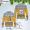 Steeler Nation’s Cozy Santa Claus In The Moon – Logo Print Ugly Sweater