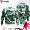 Split Design Grinch And Scooby-Doo Jets Ugly Christmas Sweater – Festive Dual Style