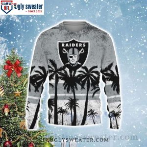 Tree Beach Oakland Raiders Ugly Christmas Sweater – Ideal For Fans