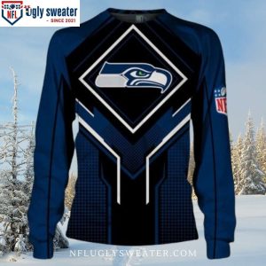 Trendy Black Navy Seattle Seahawks Ugly Sweater For Fans