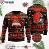 Skull Graphic And Forest Pattern Cleveland Browns Ugly Sweater