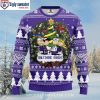 Ugly Christmas Sweater Featuring Ravens Logo – Skull Art And Forest Pattern