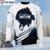 Personalized Detroit Lions Ugly Christmas Sweater Featuring Logo Print