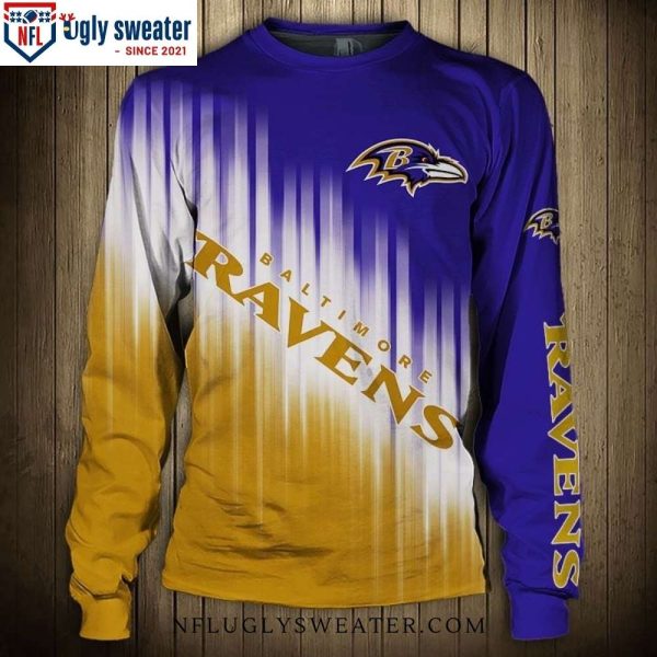 Ugly Sweater Enchantment – Baltimore Ravens Graphic Logo Edition