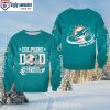 Stylish NFL Dolphins Christmas Sweater – Christmas Grinch Print