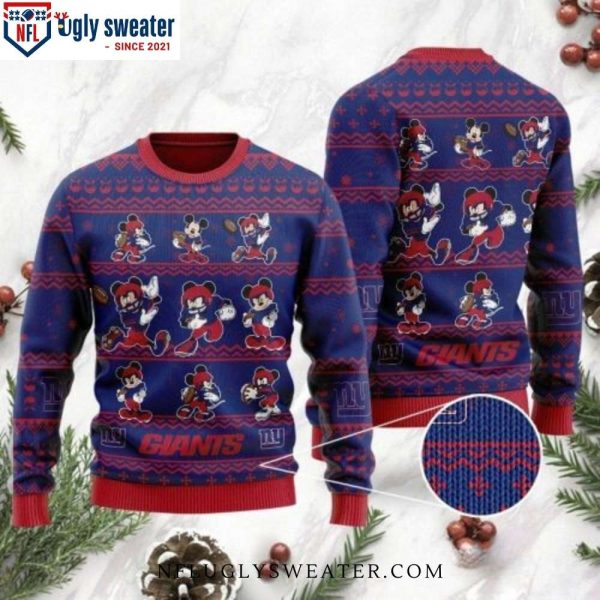 Unique Ny Giants Gifts – Mickey Mouse Christmas Sweater