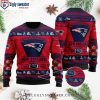 Unique Patriots Christmas Gifts – Foco Navy Graphics Ugly Patriots Sweater